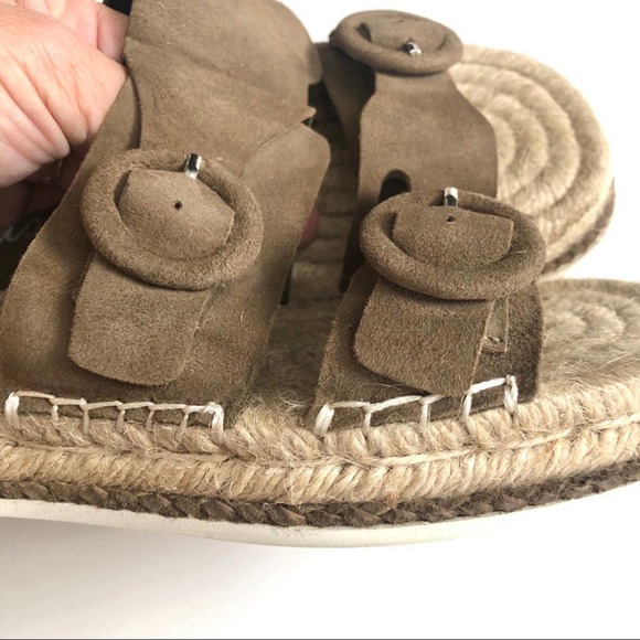 Matisse Leather Double Strap Espadrille Slides - Picture 8 of 12